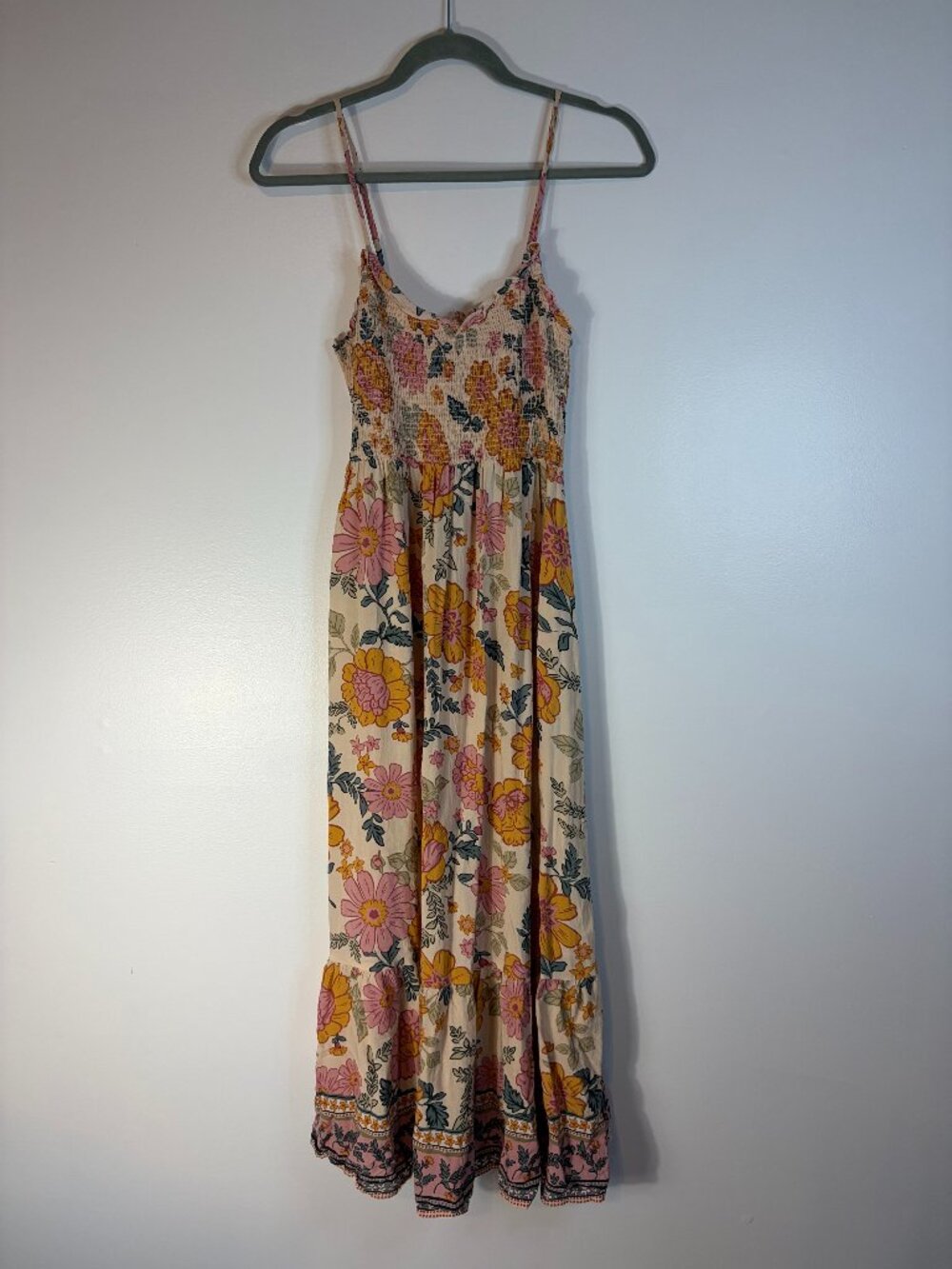 Patrons of Peace Lynton Floral Pattern Spaghetti Strap Maxi Dress